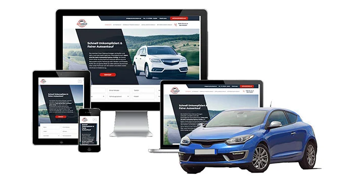 ankauf mobil Ankaufseite mobil – Autoankauf Werne mit rotem PKW